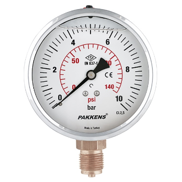 Ø100 0-100 MBAR ALTTAN ÇIKIŞ KURU MANOMETRE